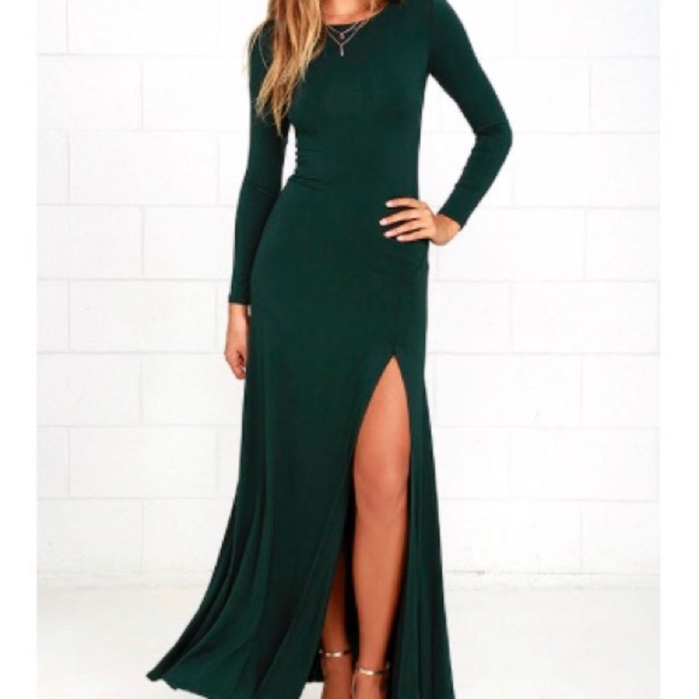 Forest green maxi